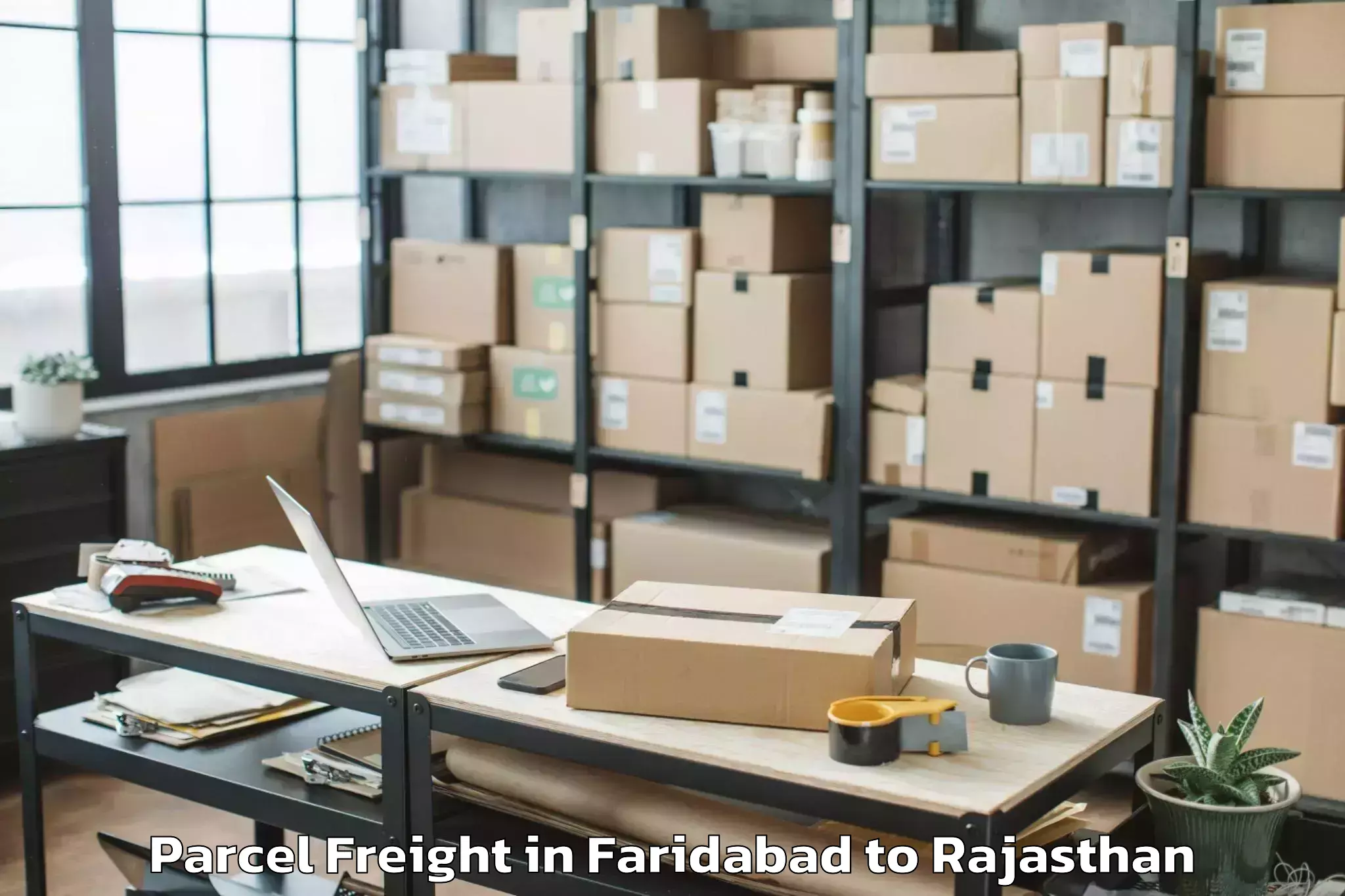 Book Faridabad to Bikaner Airport Bkb Parcel Freight